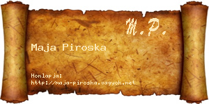 Maja Piroska névjegykártya